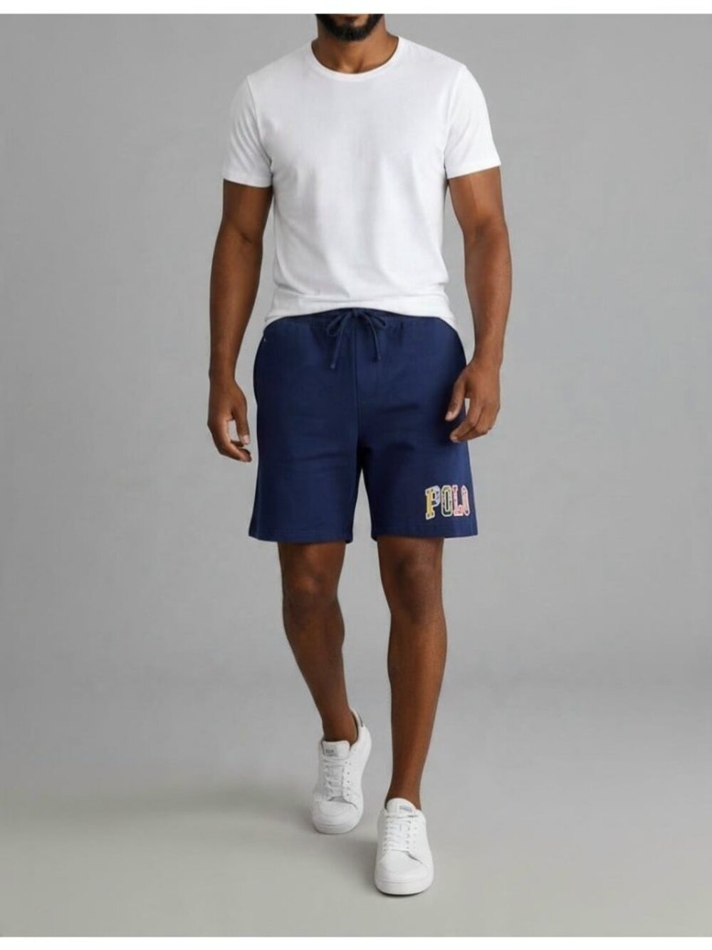 Polo Ralph Lauren Mens Cotton Jersey Shorts Navy Blue With Logo Embroidery 2XB